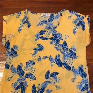 Pink Rose Chiffon Shirt - Size Small